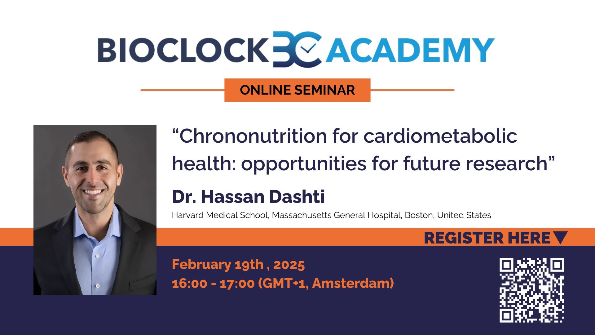 Announcement BioClock Academy Seminar Dr. Hassan Dashti